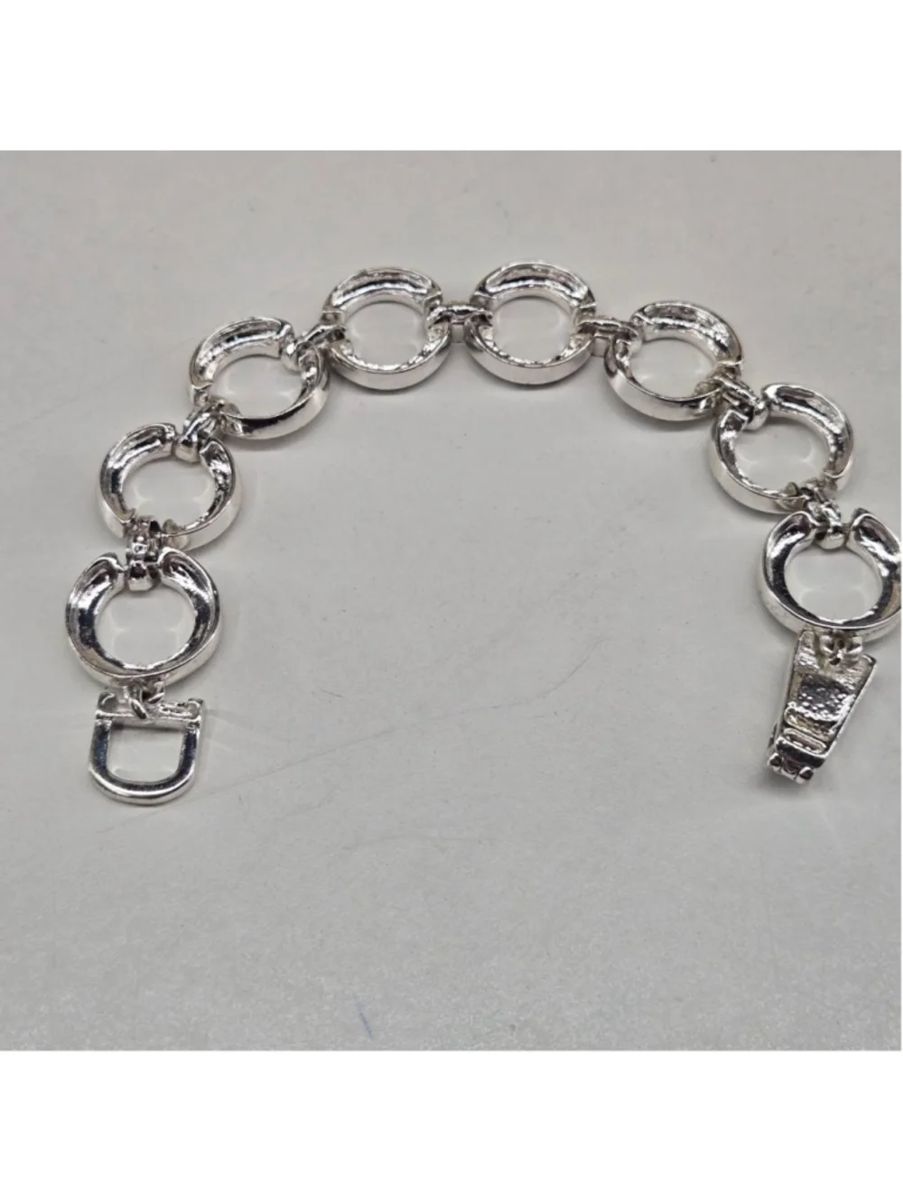 Brighton Bracelet Central Park Silvertone Etched Engraved Scrollwork Circle Link